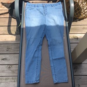 D. Jeans button fly skinny jeans, size 16